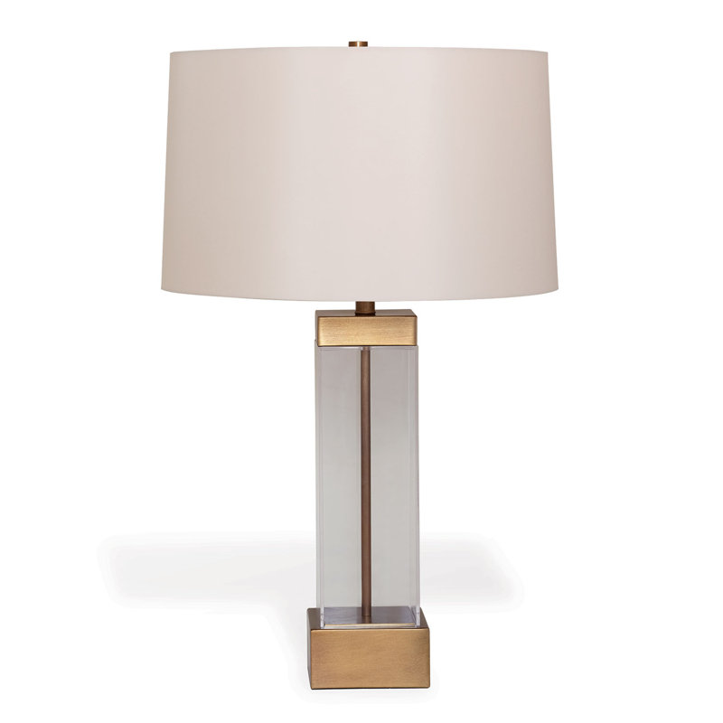 Miami Table Lamp, Brass/Light Beige