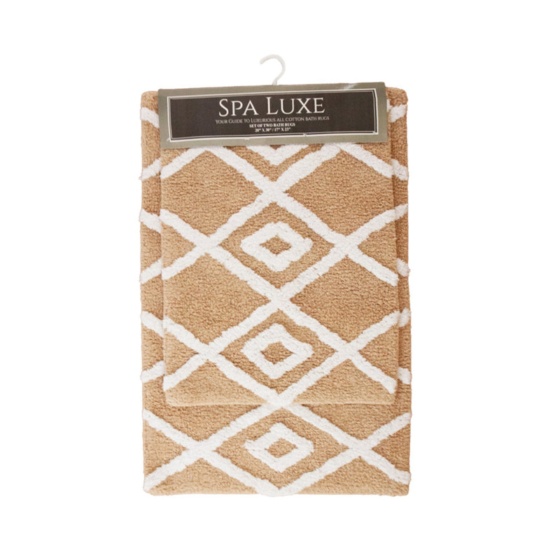 Tapis pour salle de bain Jalien, Semoule