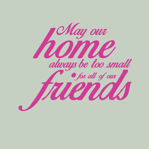 Décalcomanie murale « may is always home always too too small home », Rose vif