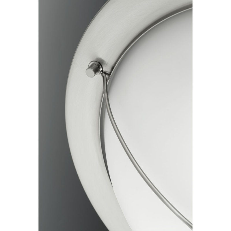 Plafonnier encastré cylindrique simple à 1 lumière Nitesh, Chrome poli, H 2,5 po x l 13 po x p 13 po
