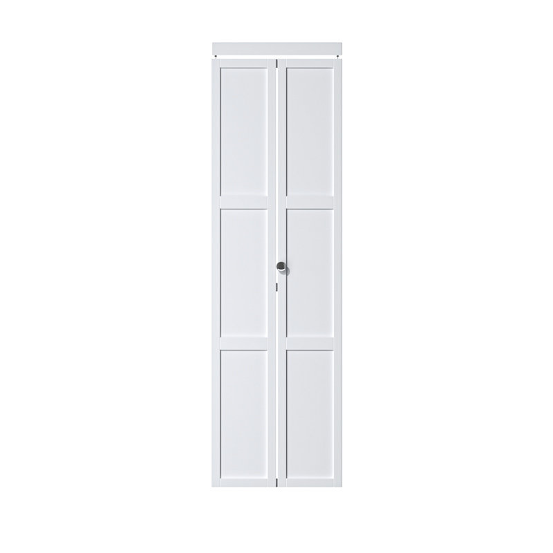 Panel Solid Wood Bi-Fold Door with Installation Hardware Kit, 24" x 80"