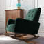 Chaise berçante élégante en tissu vert Demetrius-1676058171