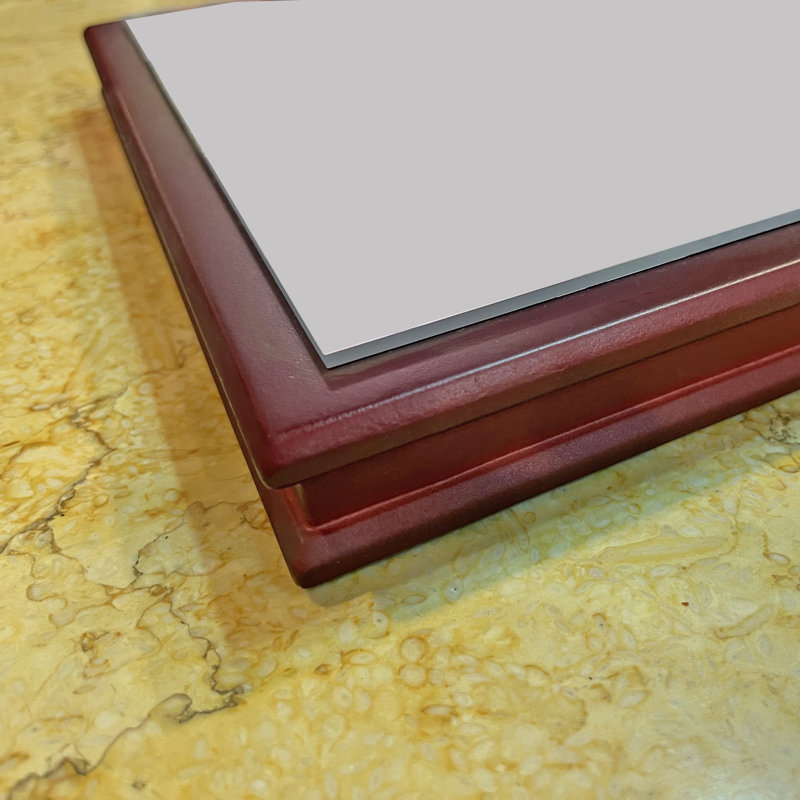 FixtureDisplays 11'' W 11'' D Solid Wood Ball / Puck Case