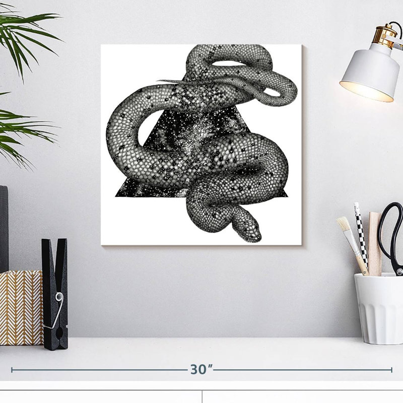 Corbeau serpent cosmique, H 16 po x l 16 po
