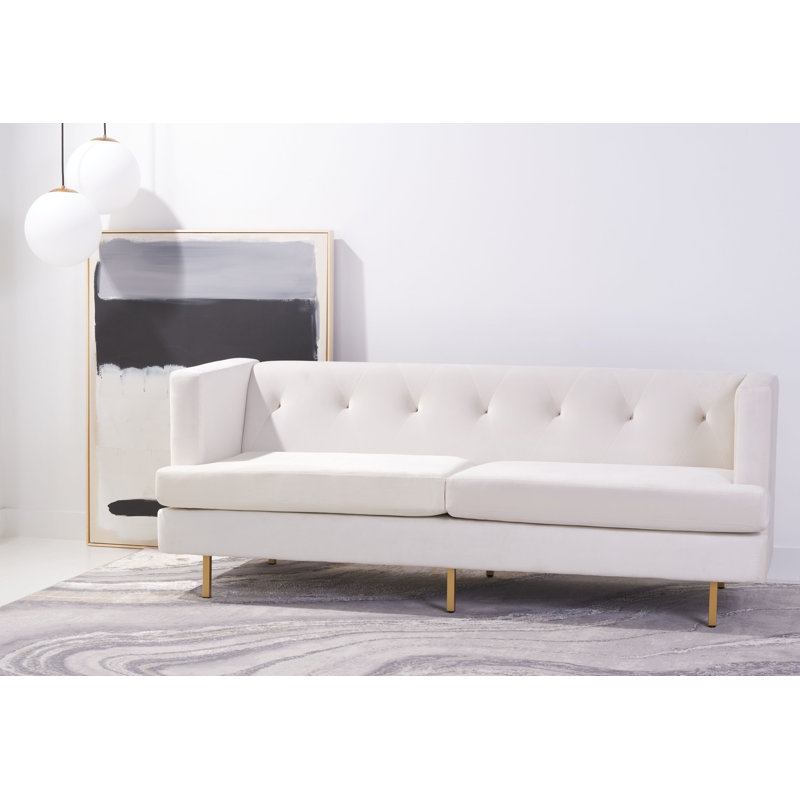 82'' Velvet Sofa, Cream