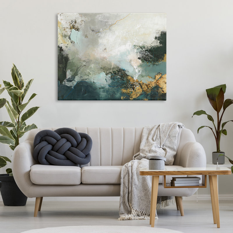 «Stormy Dark Abstraction», art mural sur toile par Design Fabrikken bp-730_CN, H 36 po x l 48 po