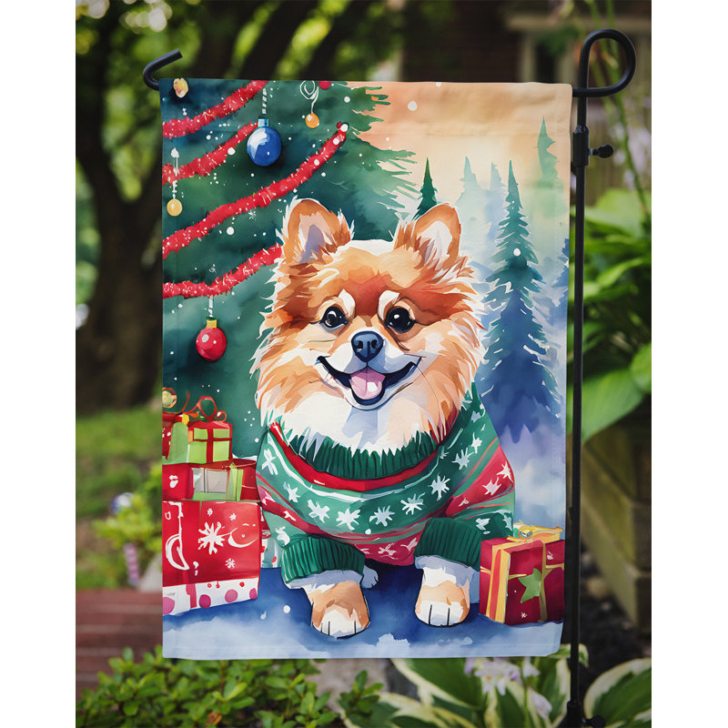 Drapeau de Noël de Poméranie, H 15,5 po x l 11,25 po
