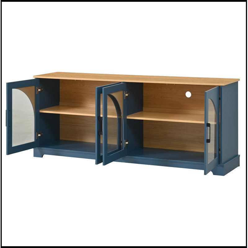 Millner avec portes en verre semi-arquées, Bleu