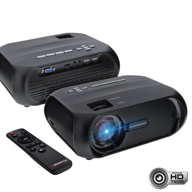Image Pro 720 HD Extra-Bright LCD Projector, 2000 Lumens, Projects Up To 16ft
