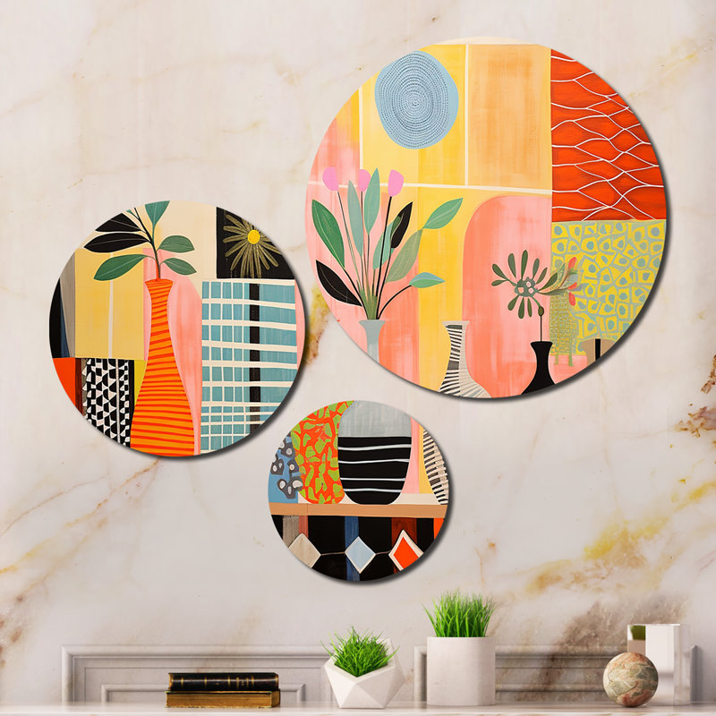 Abstract Wall Decor on Metal