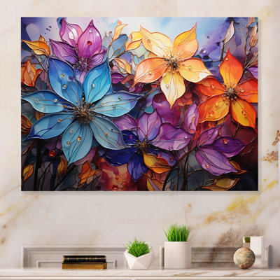 Colorful Prismatic Kaleidoscope I - Abstract Collages Metal Wall Art Living Room