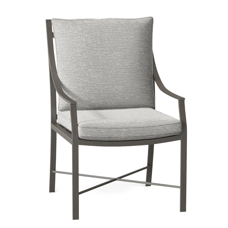 Fauteuil d'extérieur Monaco, Welt, Gris ardoise, Caramel tweed