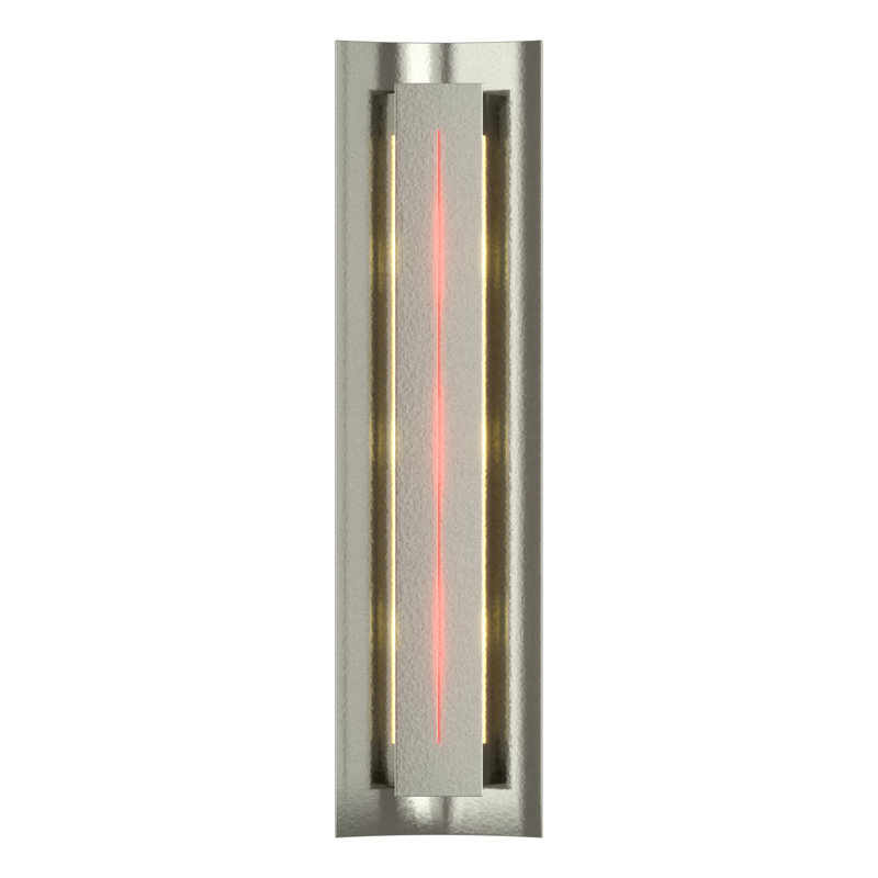Gallery Dimmable Flush Mount Scone, Red, Sterling, 4.3" W x 24.5" H x 3.3" D