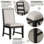 Chaise de salle à manger rembourrée Malahn