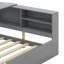 Lit plateforme en bois avec tête de lit, tablettes et 2 tiroirs-1478199635