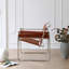 Fauteuil d'appoint Torvehallerne avec structure en acier inoxydable - Design moderne, sièges confortables-1697916614