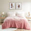 Couette King/King Ombre en fausse fourrure - Blush, douce et chaude, style shggy, lavable à la machine