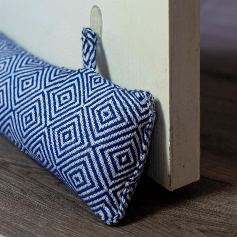 Nicola Spring - Chevron Draught Excluders - 80cm, Blue