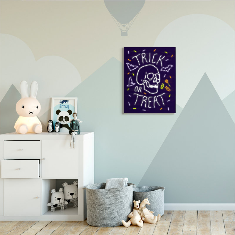 Squelette effrayant d'Halloween, Toile tendue, H 30 po x l 24 po x P 1,5 po