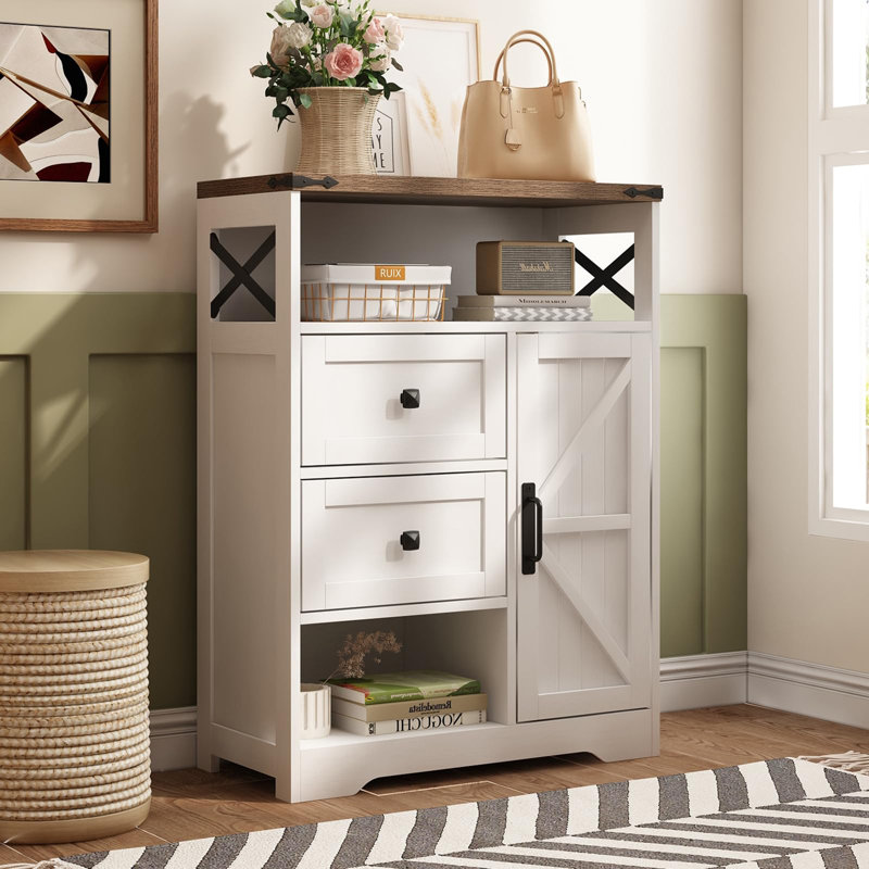 Farmhouse Storage Cabinet, White