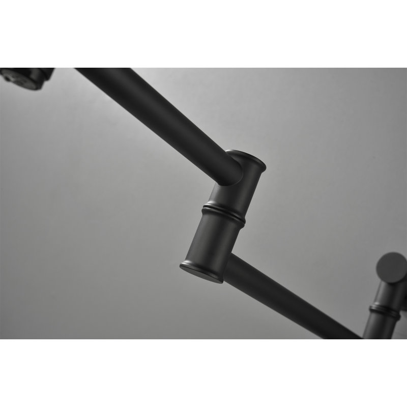 Wall Mounted Pot Filler Faucet, Matte Black