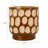 Hand-Carved Wood Planter with Dots-1142242843