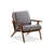 Gray Polyester/Dark Walnut