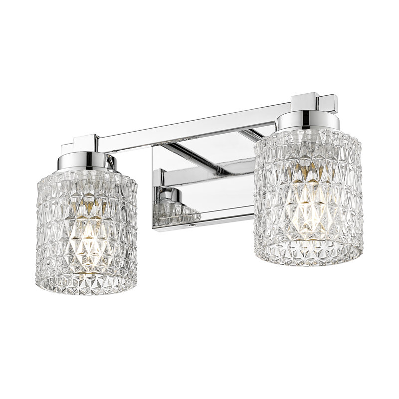 Meuble-lavabo à 2 lumières en chrome 15,75 po Jacqueline, Chrome chrome