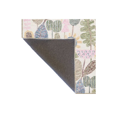 Tapis crème lavable à la machine crème