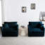 Chaise d'appoint 2, revêtement en chenille haute bleu, fabrication en bois, paire de salon 2, cadre solide,