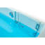 Cabine de baignoire en forme de D sans cadre de l 30 po x H 24 po Lindani-98225078