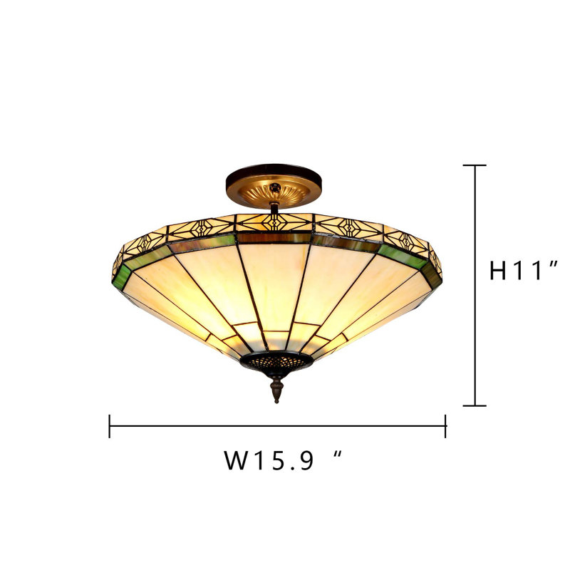 Adit Glass Semi Flush Mount