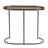 Set Of Two 12" Black And Bronze Iron Oval Nested Tables