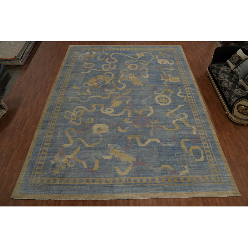 Tapis oriental à motif végétal 15 x 19