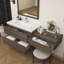 Meuble-lavabo mural 60 po avec chêne acrylique renforcé Aliki-442978919