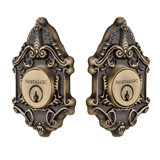 Nostalgic Warehouse Victorian Plate Double Cylinder Deadbolt