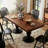 Romantic retro solid wood dining table