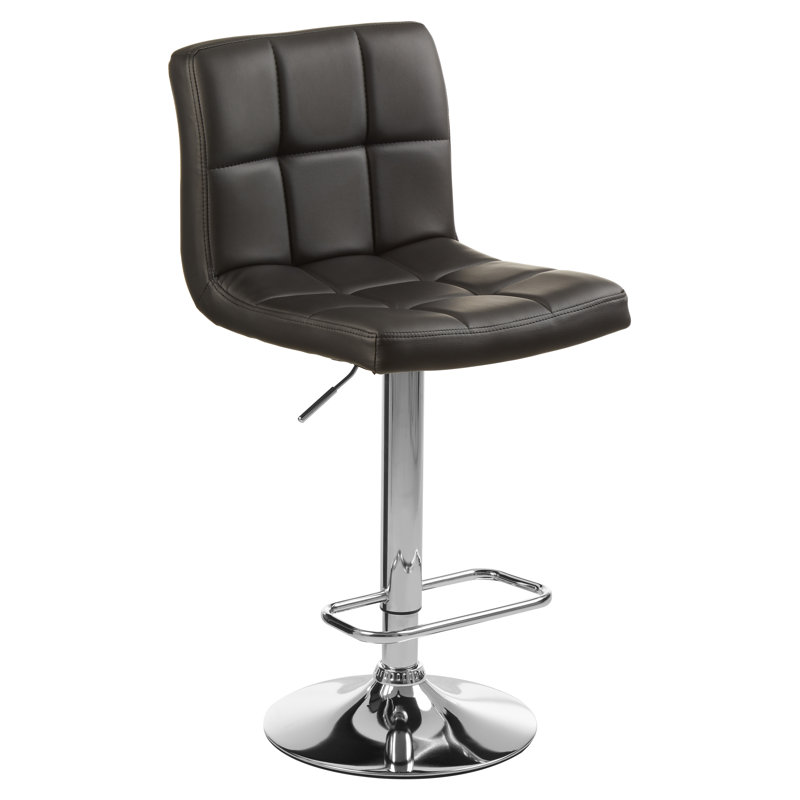 Tricia Swivel Upholstered Adjustable Height Bar Stool