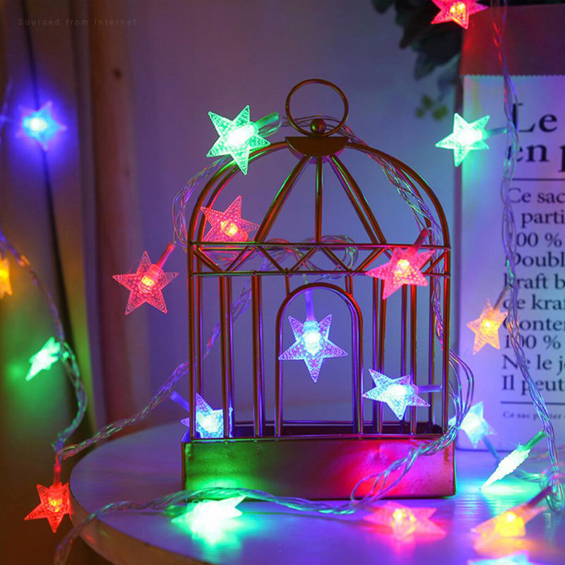 32.8ft 100 LEDs Star String Lights, Battery Operated, Warm White