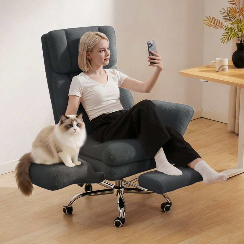 Desk Office Chair, Big and Tall Ergonomic Office Chair, 200KG Adjustable High Back Computer Chair,Executive Swivel Chair with Footrest and Lumbar Support