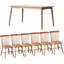 Table rectangulaire en bois massif domestique simple-130791489-130791491
