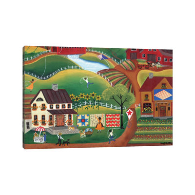 Country Kite Quilt Lemonade by Cheryl Bartley - Painting on Canvas
