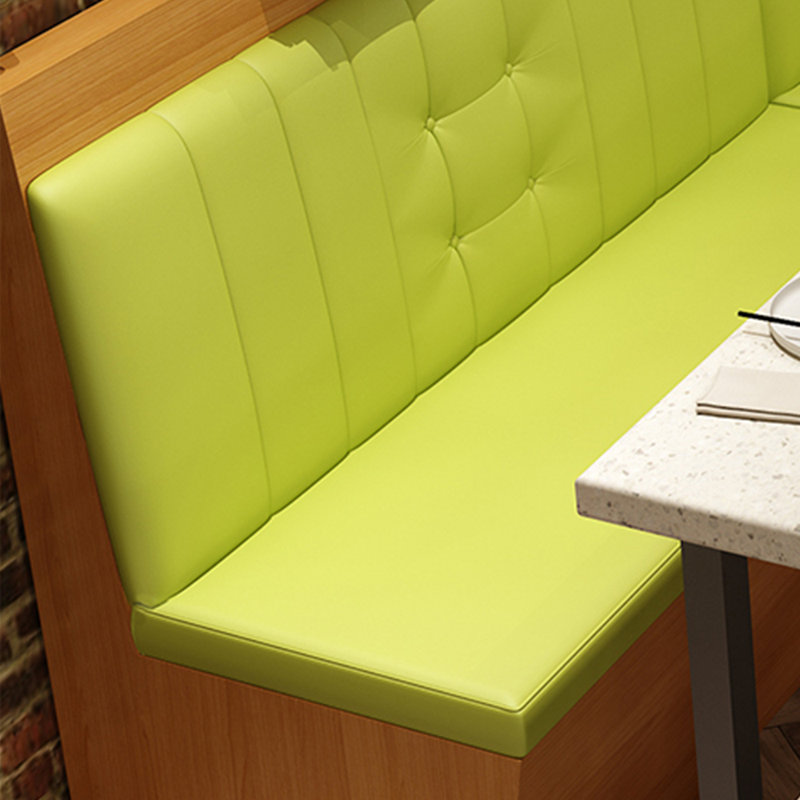 Banc rembourré en similicuir Nordic Modern, Vert