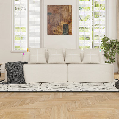Canapé modulaire incurvé moderne 3 places