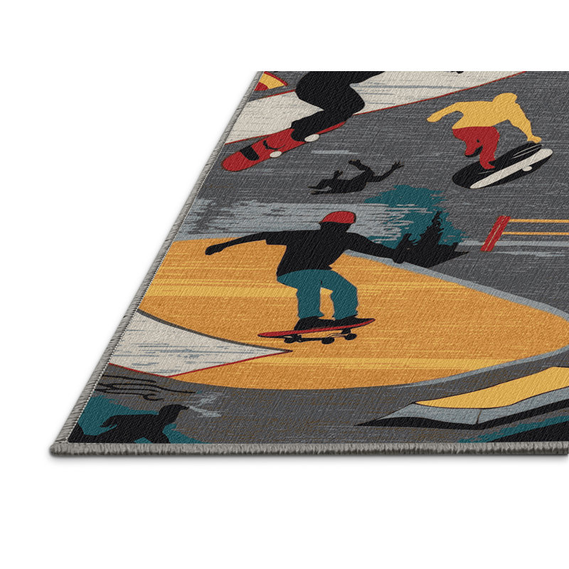  Tapis lavable pour skateboard, Rond 8 pi