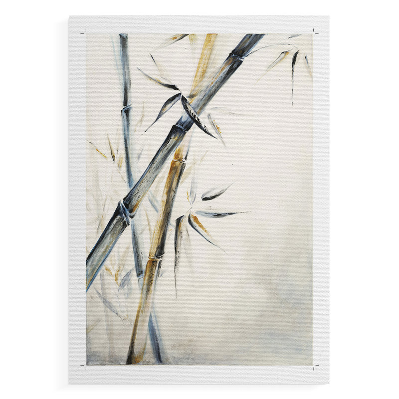 Bambou noir - impression sur toile seulement - non encadrée, H 18 po x l 12 po