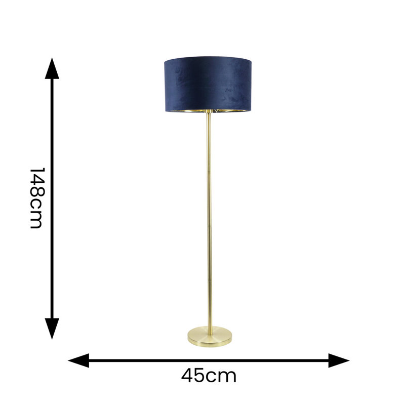 Baillieu 148cm Traditional Floor Lamp, Yes, Polished, Blue