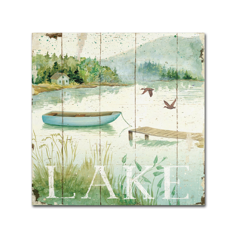 « lakeside ii », reproduction d’art sur toile tendue, H 24 po x l 24 po x P 2 po