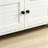 TREXM Storage Bench With 3 Shutter-Shaped Doors, Shoe Bench With Removable Cushion And Hidden Storage Space (White, OLD SKU: WF284226AAK)