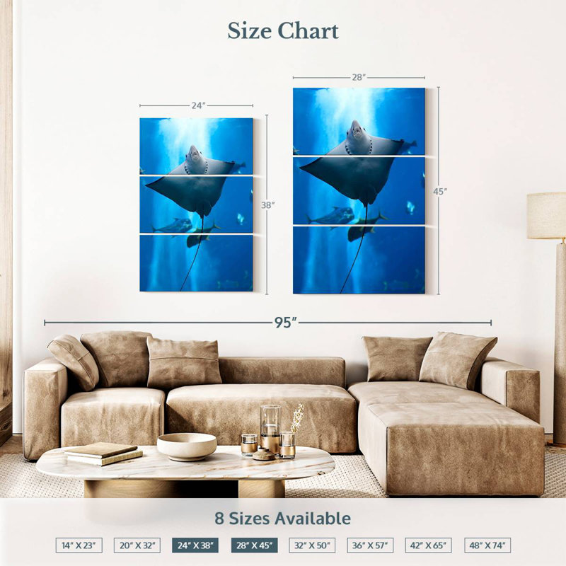 Brampt Manta Ray, 38" H x 24" W